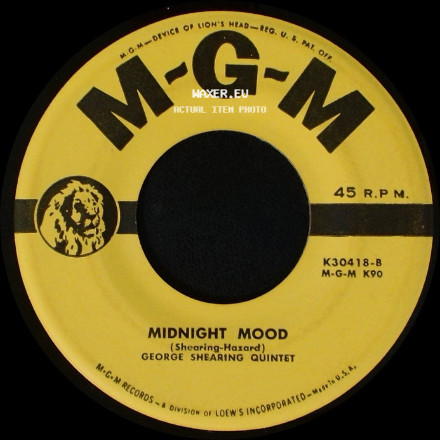 George Shearing Quintet - If You Were The Only Girl In The World / Midnight Mood side B