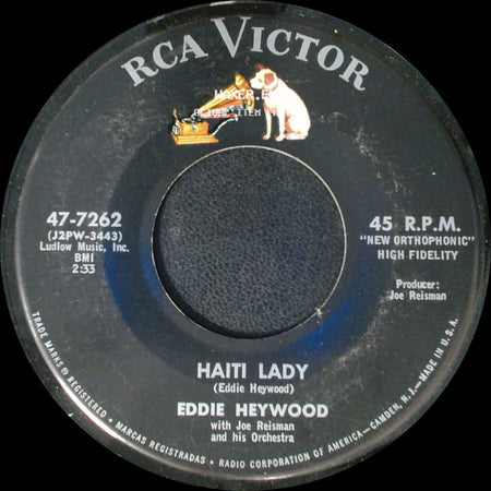 Eddie Heywood, Harpsichord / Eddie Heywood - It's Really Nothing / Haiti Lady side B