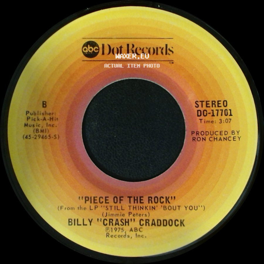 Billy "Crash" Craddock - A Tear Fell / Piece Of The Rock side B