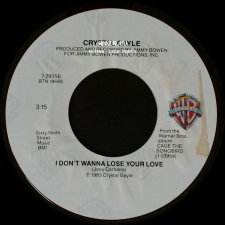 Crystal Gayle - Victim Or A Fool / I Don't Wanna Lose Your Love side B