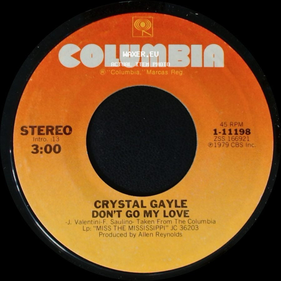 Crystal Gayle - Don't Go My Love / It's Like We Never Said Goodbye side A