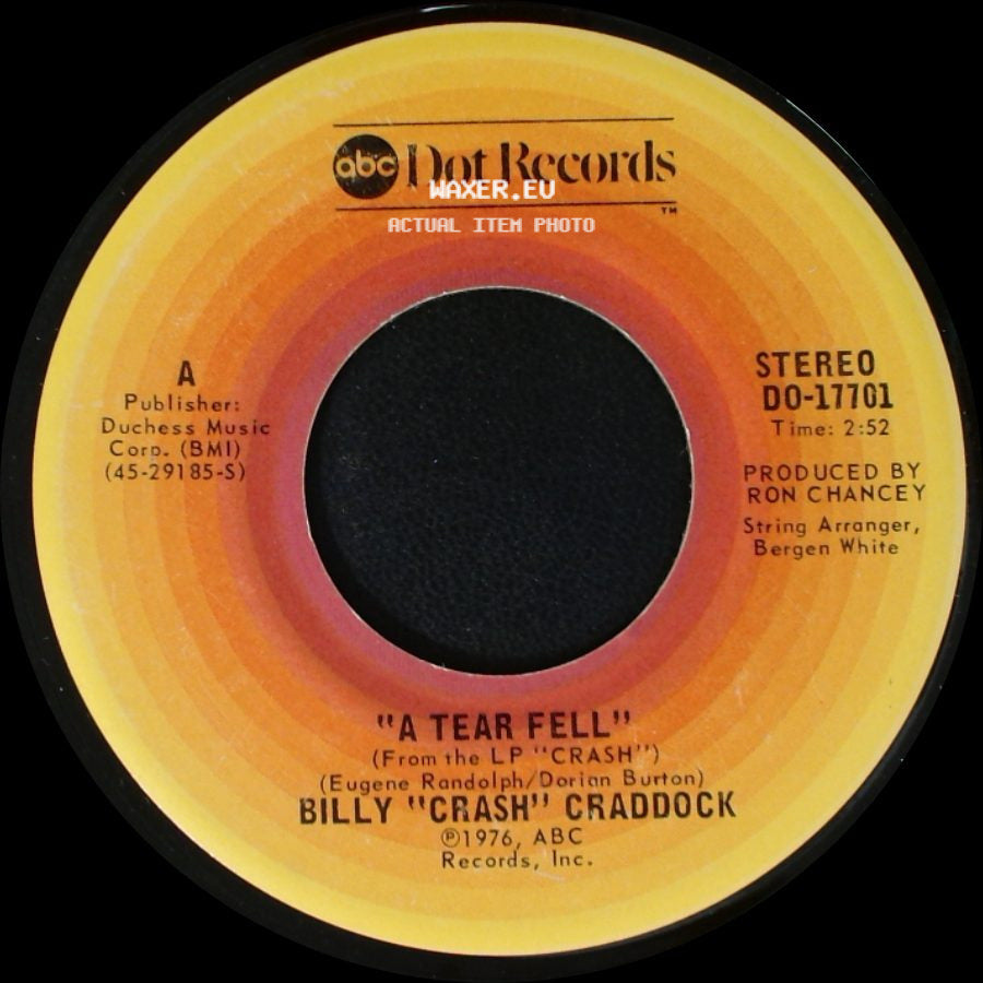 Billy "Crash" Craddock - A Tear Fell / Piece Of The Rock side A