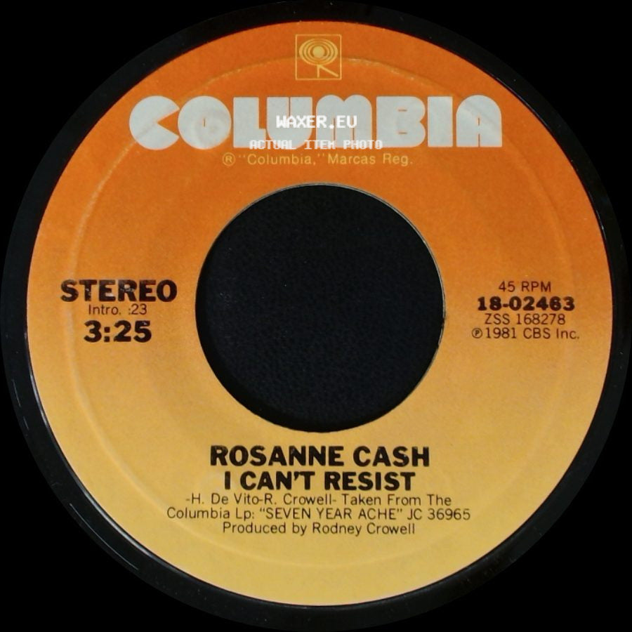 Rosanne Cash - My Baby Thinks He's A Train / I Can't Resist side B