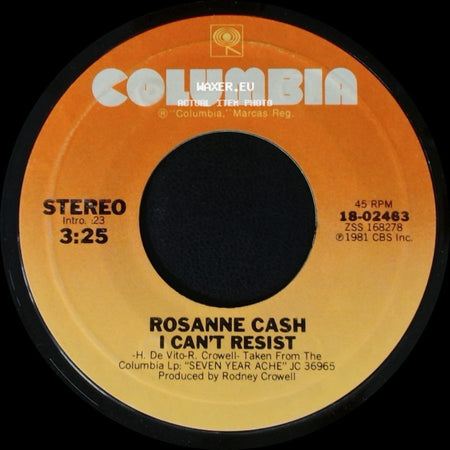 Rosanne Cash - My Baby Thinks He's A Train / I Can't Resist side B