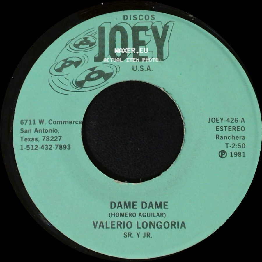 Valerio Longoria Sr. Y Jr. - Dame Dame / La Troquita side A