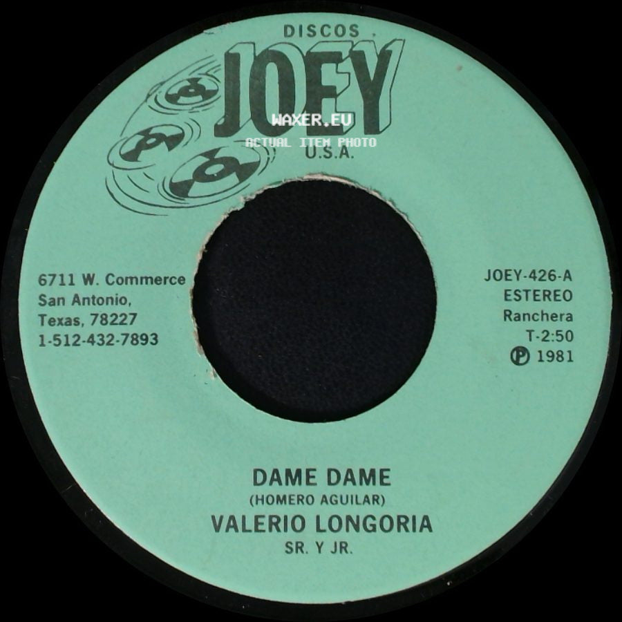 Valerio Longoria Sr. Y Jr. - Dame Dame / La Troquita side A