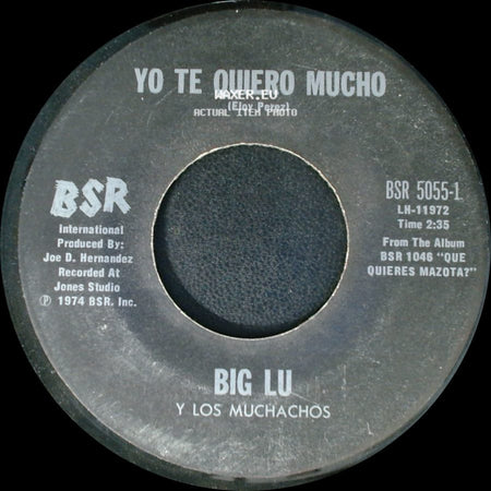 Big Lu Y Los Muchachos - Triste Pensamiento / Yo Te Quiero Mucho side B