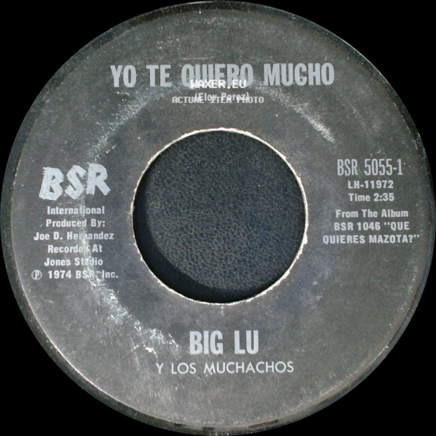Big Lu Y Los Muchachos - Triste Pensamiento / Yo Te Quiero Mucho side B