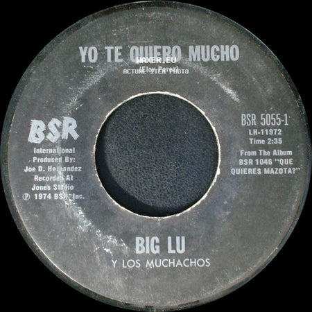 Big Lu Y Los Muchachos - Triste Pensamiento / Yo Te Quiero Mucho side B
