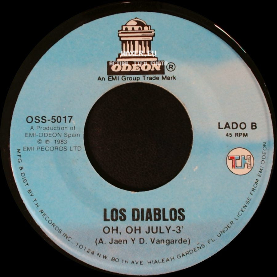 Los Diablos - Un Rayo De Sol / Oh, Oh July - 3' side B