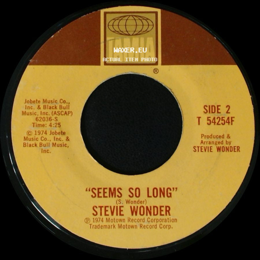 Stevie Wonder - Boogie On Reggae Woman / Seems So Long side B