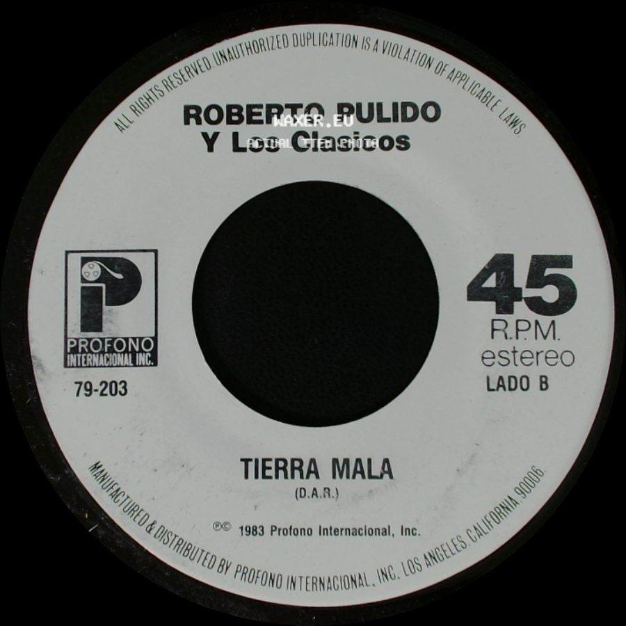 Roberto Pulido Y Los Clasicos - Al Diablo Con Las Mujeres / Tierra Mala side B