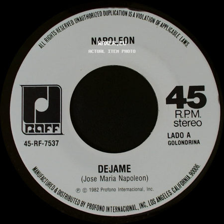 Napoleon - Dejame / Quisiste side A