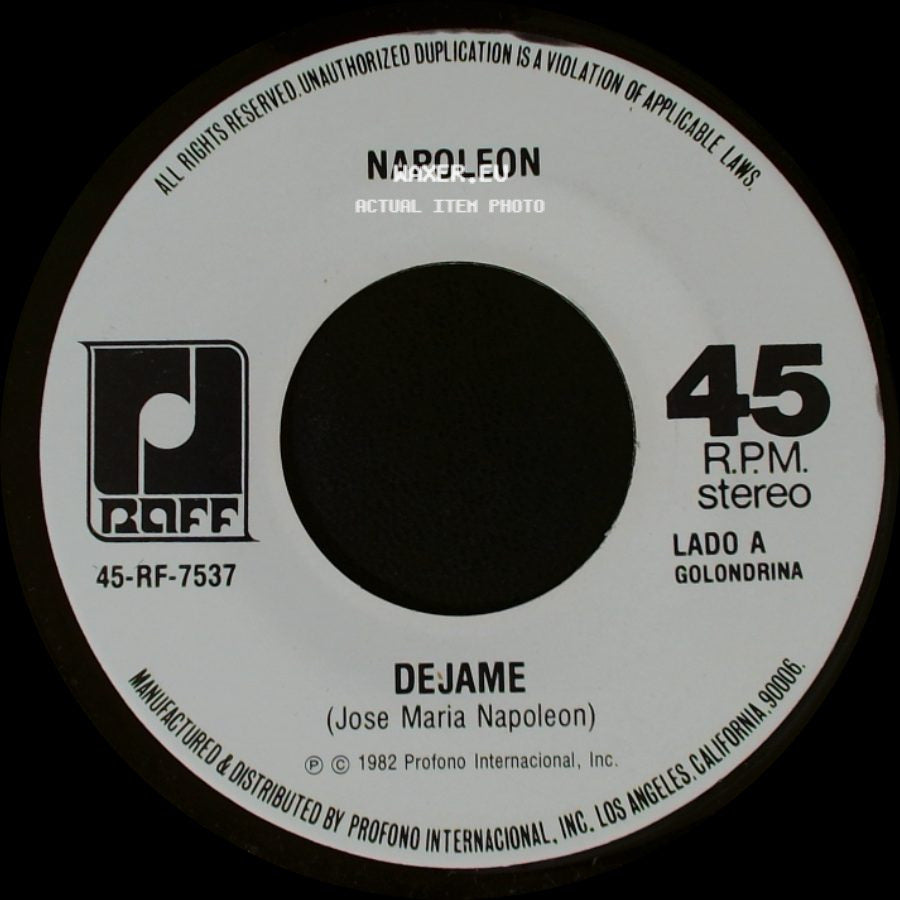 Napoleon - Dejame / Quisiste side A