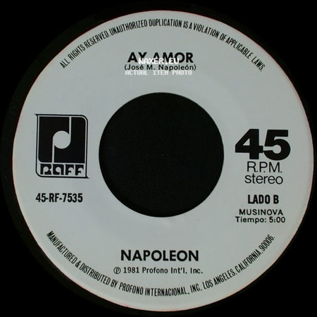 Napoleon - Celos / Ay Amor side B
