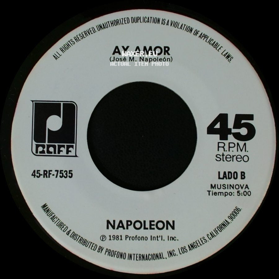 Napoleon - Celos / Ay Amor side B