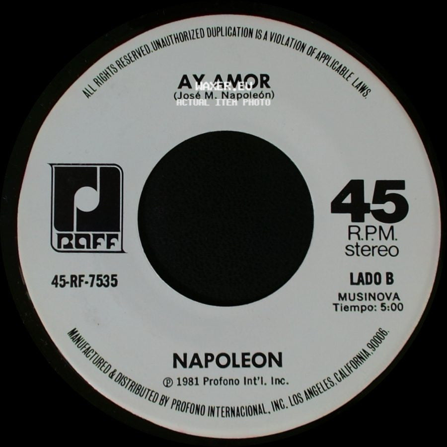 Napoleon - Celos / Ay Amor side B