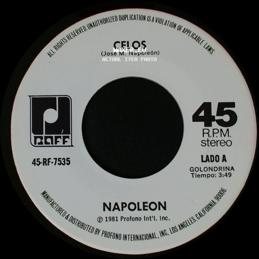 Napoleon - Celos / Ay Amor side A