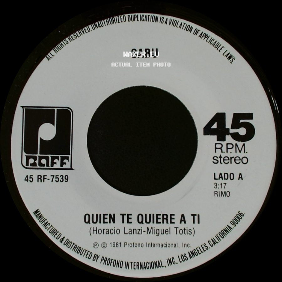 Sabu - Quien Te Quiere A Ti / Señora side A
