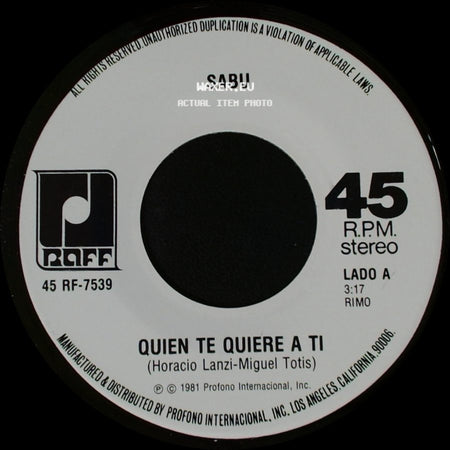Sabu - Quien Te Quiere A Ti / Señora side A