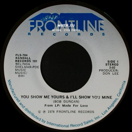Randall - You Show Me Yours & I'll Show You Mine / You're The Last Thing On My Mind side A