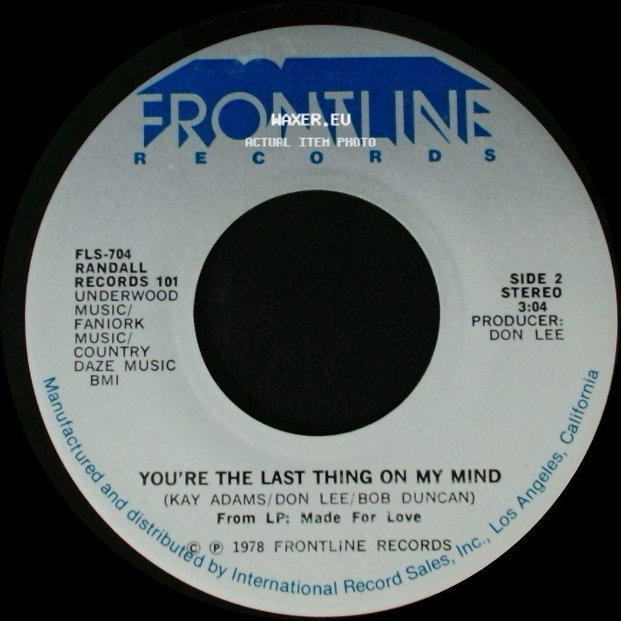 Randall - You Show Me Yours & I'll Show You Mine / You're The Last Thing On My Mind side B