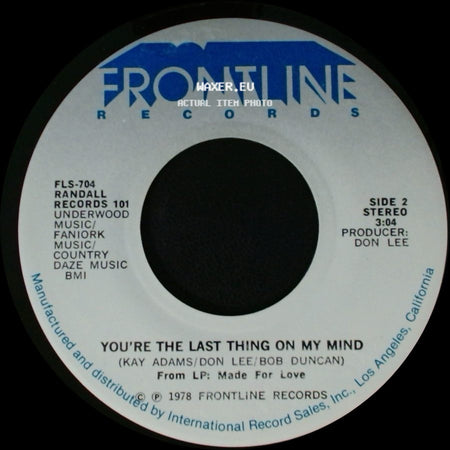 Randall - You Show Me Yours & I'll Show You Mine / You're The Last Thing On My Mind side B