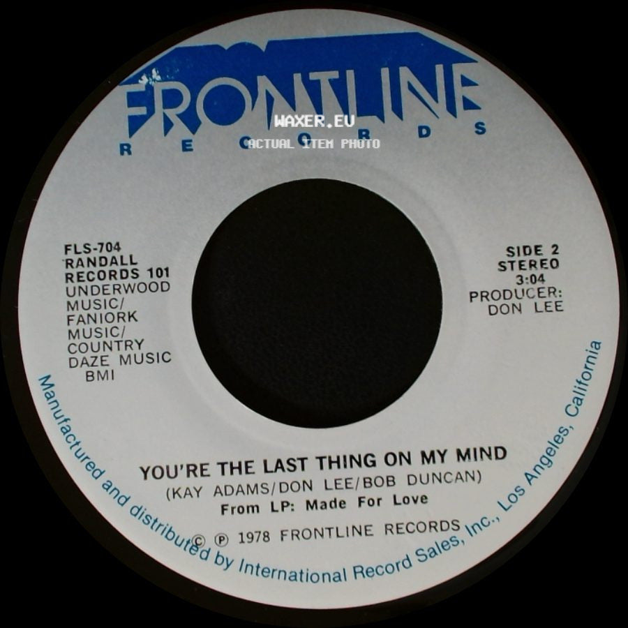 Randall - You Show Me Yours & I'll Show You Mine / You're The Last Thing On My Mind side B