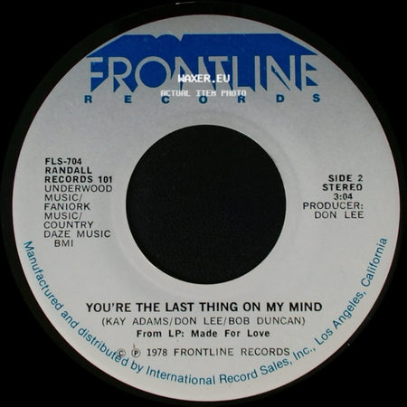 Randall Records 101 / Randall - You Show Me Yours & I'll Show You Mine / You're The Last Thing On My Mind side B