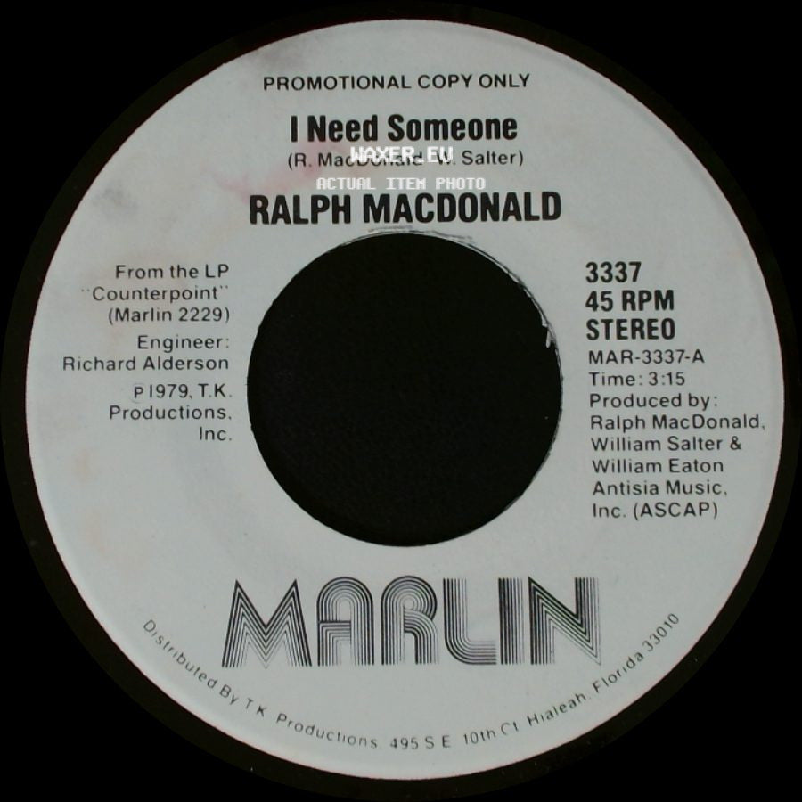 Ralph Macdonald - I Need Someone / Discolypso side A