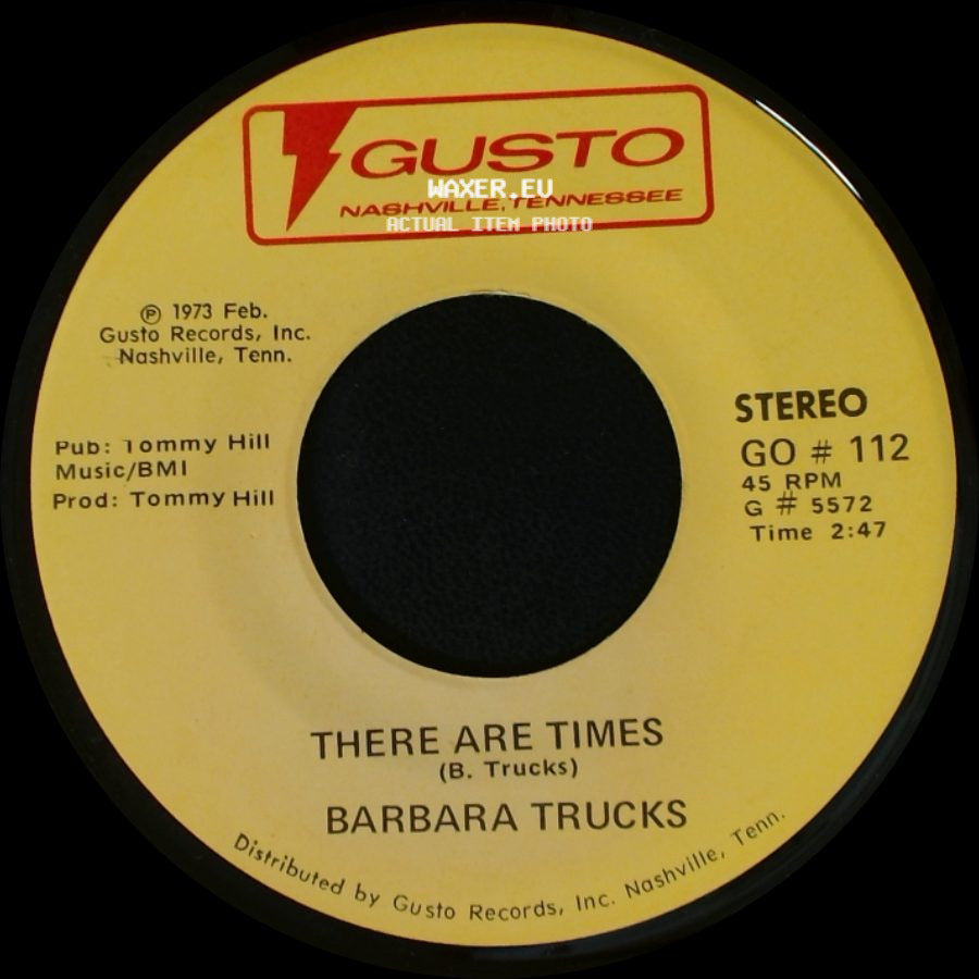 Barbara Trucks - Blue Eyes Crying In The Rain / There Are Times side B