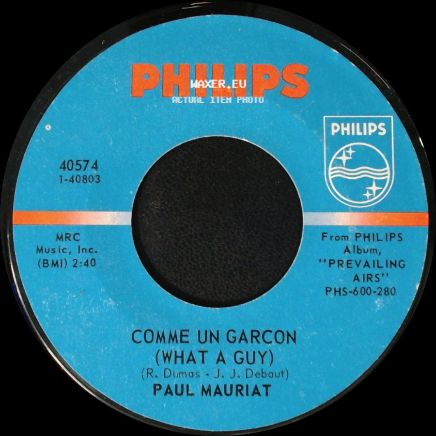 Paul Mauriat - Comme Un Garcon (What A Guy) / Chitty Chitty Bang Bang side A