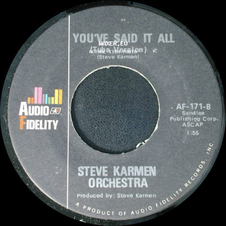 Steve Karmen Orchestra - You've Said It All (Four Feeling) / You've Said It All (Tuba Version) side B