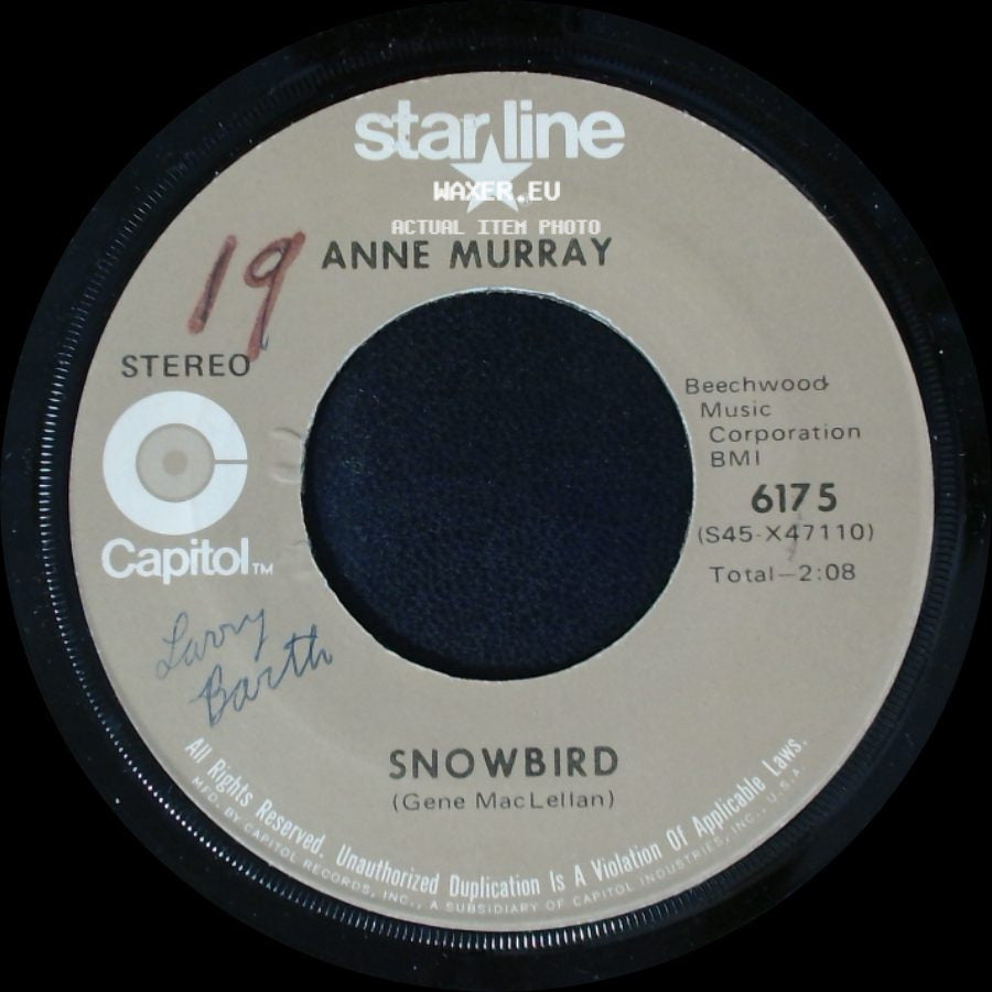 Anne Murray - Put Your Hand In The Hand / Snowbird side B
