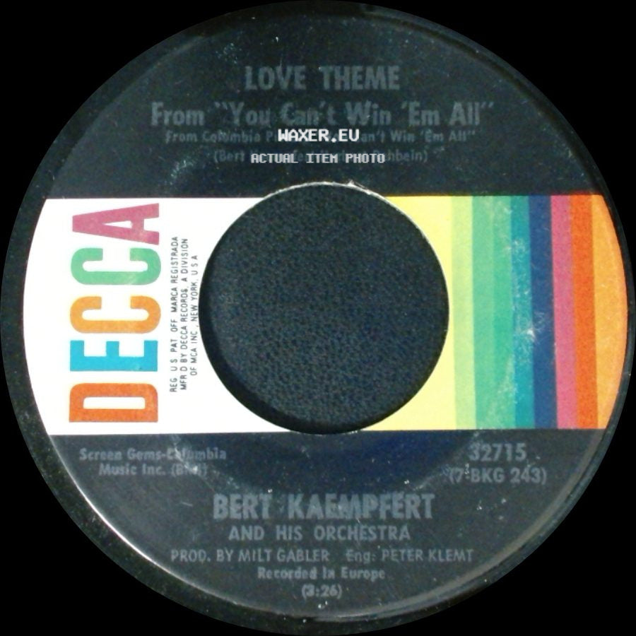 Bert Kaempfert And His Orchestra - Flight To Mecca / Love Theme From "You Can't Win 'em All" side B