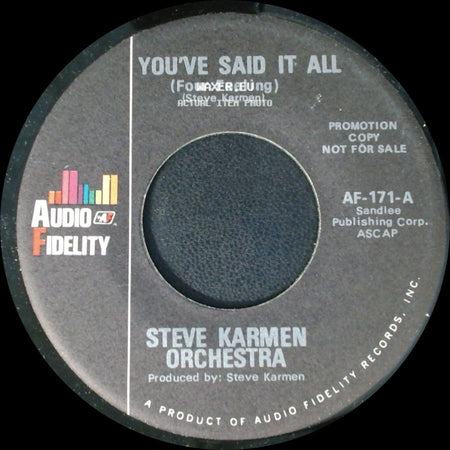 Steve Karmen Orchestra - You've Said It All (Tuba Version) / You've Said It All (Four Feeling) side B
