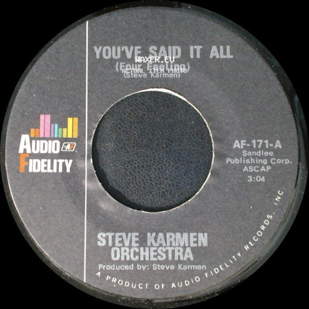 Steve Karmen Orchestra - You've Said It All (Four Feeling) / You've Said It All (Tuba Version) side A