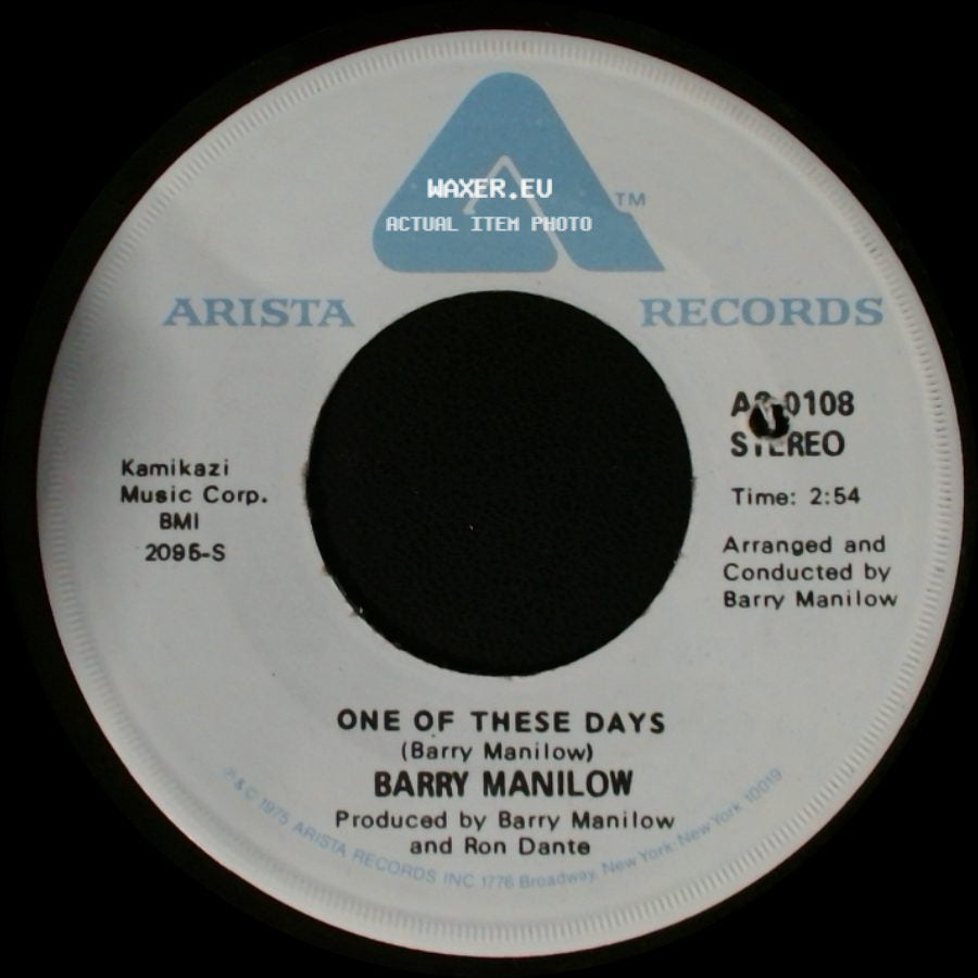 Barry Manilow - One Of These Days / One Of These Days side B