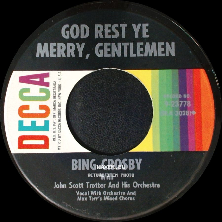 Bing Crosby - God Rest Ye Merry, Gentlemen / White Christmas side A