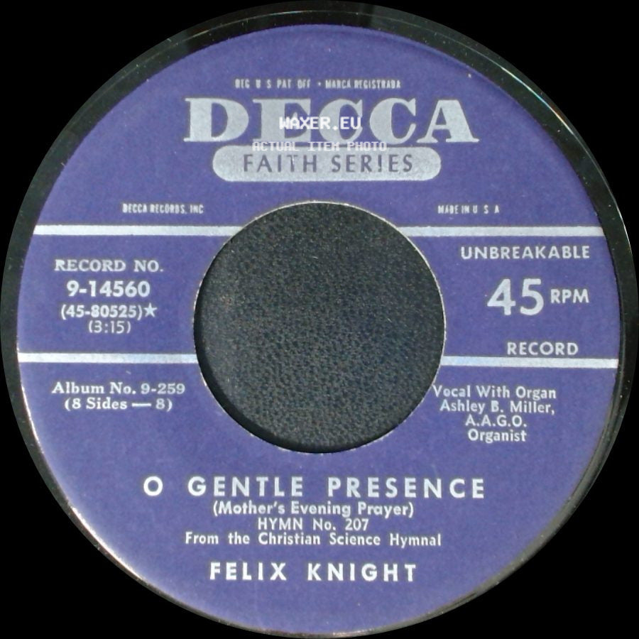 Felix Knight - Enternal Mind The Potter Is / O Gentle Presence (Mother's Evening Prayer) side B