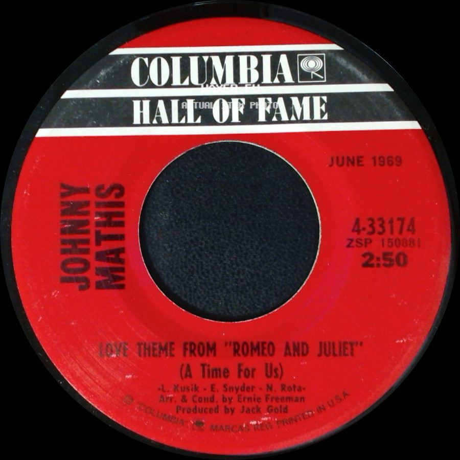 Johnny Mathis - I'll Never Fall In Love Again / Love Theme From "Romeo And Juliet" (A Time For Us) side B