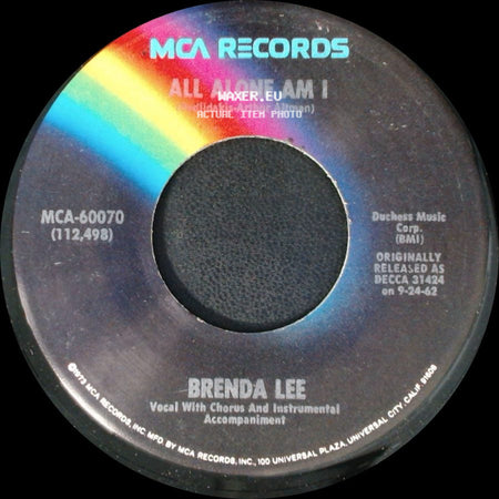 Brenda Lee - I'm Sorry / All Alone Am I side B