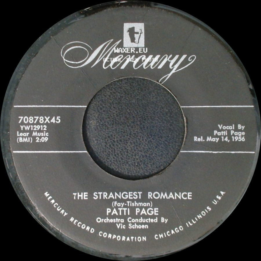 Patti Page - Allegheny Moon / The Strangest Romance side B