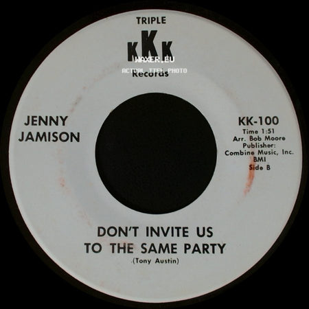 Jenny Jamison - Is This Desire / Don't Invite Us To The Same Party side B