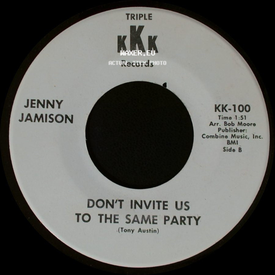 Jenny Jamison - Is This Desire / Don't Invite Us To The Same Party side B