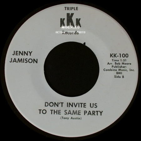 Jenny Jamison - Is This Desire / Don't Invite Us To The Same Party side B
