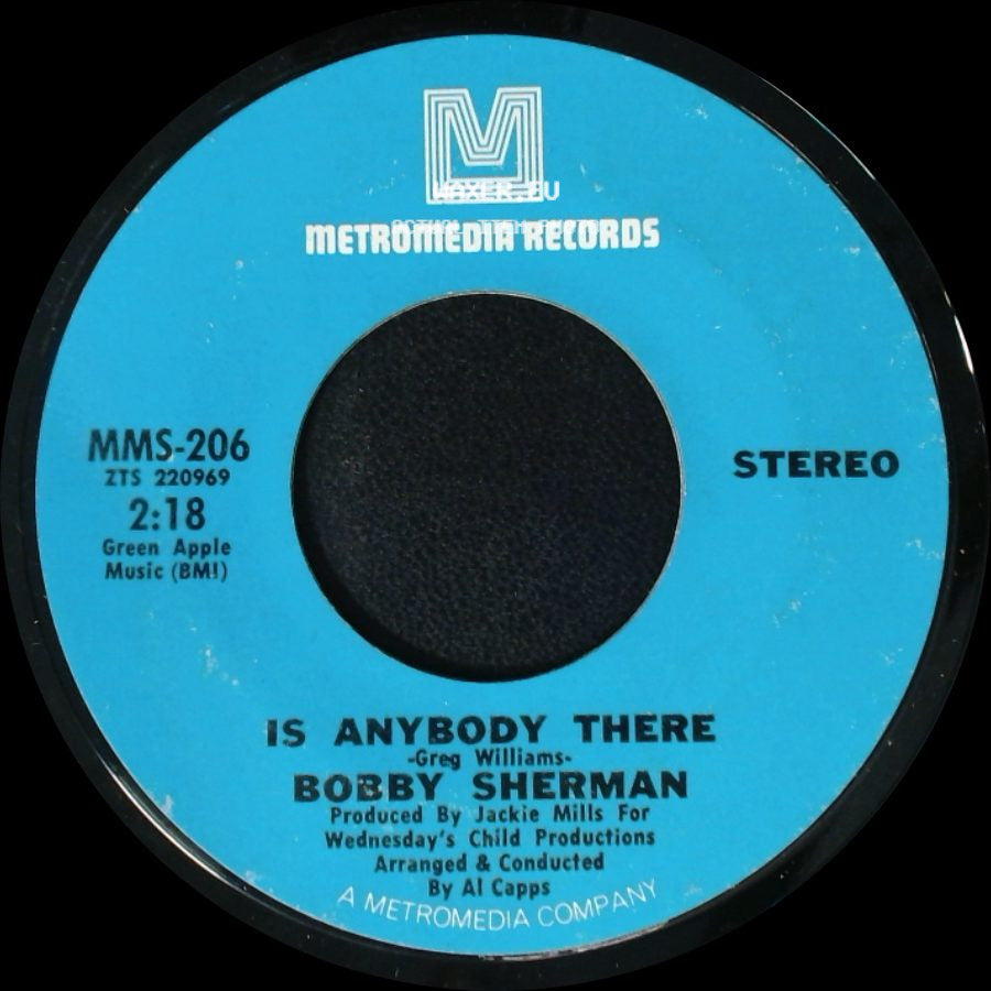 Bobby Sherman - Is Anybody There / Cried Like A Baby side A
