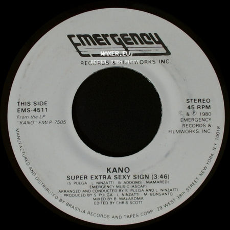 Kano - Now Baby Now / Super Extra Sexy Sign side B