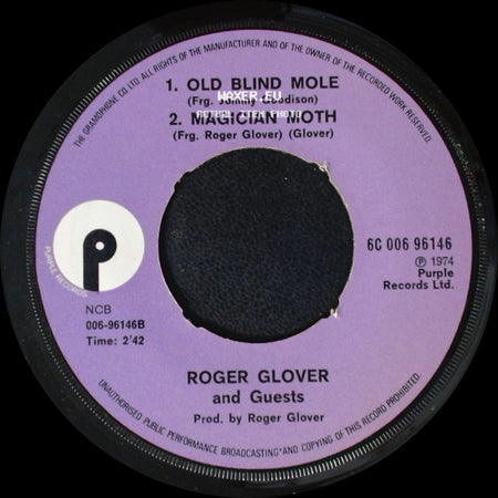 Roger Glover And Guests - Old Blind Mole / Magician Moth / Love Is All (Featuring Ronnie Dio) side A