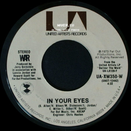 War - In Your Eyes / Me And Baby Brother side A